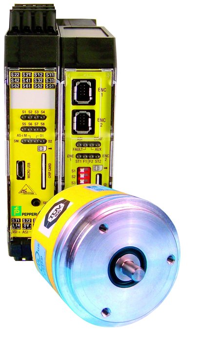 Bezpečnostní rotační kodér RVK58S : Řešení pohonů vyhovuje SIL3/PLe, včetně detekce pozice rotoru